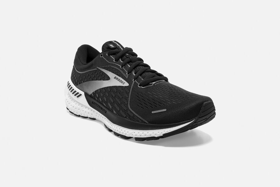 Brooks Adrenaline Gts 21 Road Löparskor Dam - Svarta/Vita - 8752-ILHGT